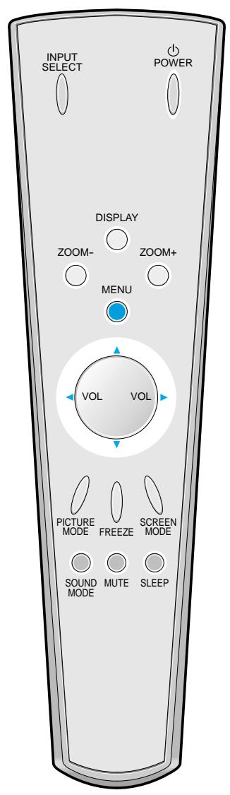 DAEWOO DP-4220LV - Sélection du menu écran et de la langue du menu - 1