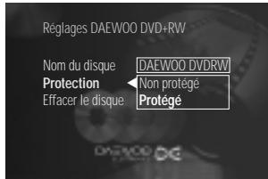 DAEWOO DQR-1000D - Protéger le disque contre un enregistrement accidentel - 2