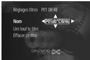 DAEWOO DQR-1000D - Modifier un titre d'enregistrement (nom) - 1
