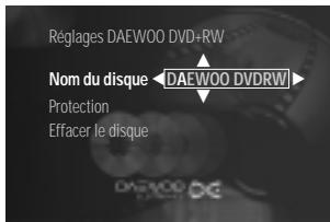 DAEWOO DQR-1000D - Réglages du disque - 1