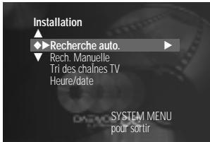 DAEWOO DQR-1000D - Réglages d'installation - 1
