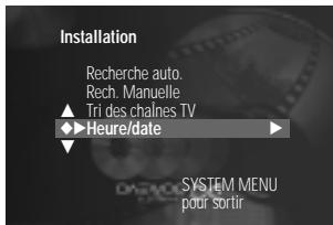 DAEWOO DQR-1000D - Réglage de la date et de l'heure - 1