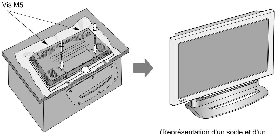 DAEWOO DT-4220NH,HANGER,STAND,SPEAKER - Montage du socle de l'écran plasma - 3