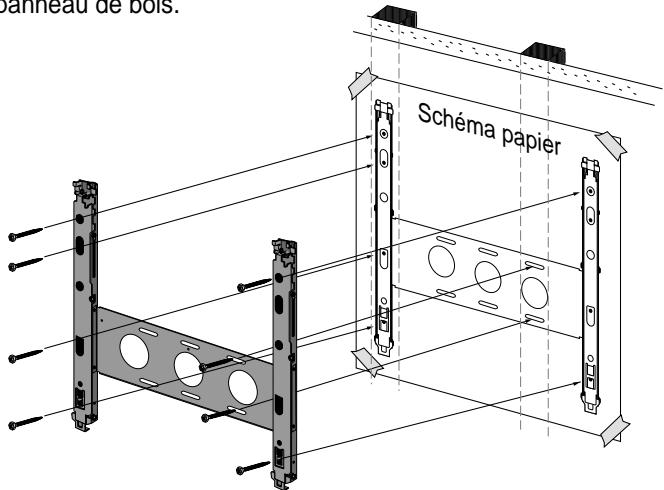 DAEWOO DT-4220NH,HANGER,STAND,SPEAKER - Montage mural de l'unité sur une structure de support en bois - 1