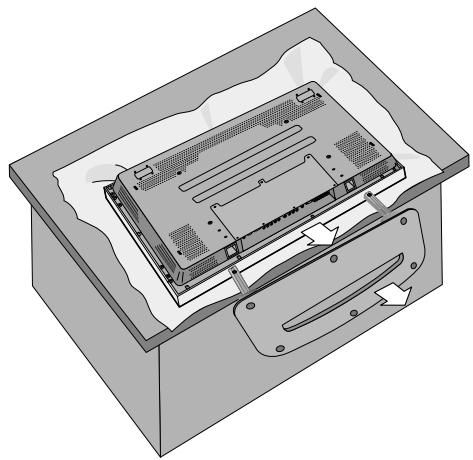 DAEWOO DT-4220NH,HANGER,STAND,SPEAKER - Démontage du socle de l'écran plasma - 3