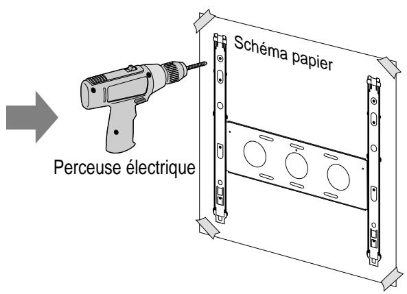 DAEWOO DT-4220NH,HANGER,STAND,SPEAKER - Fixation du schéma papier au mur - 2