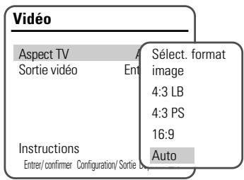 DAEWOO DVD RECORDER VCR3200 - Format de l'image du téléviseur - 1