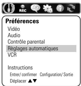 DAEWOO DVD RECORDER VCR3200 - Préférences / Réglages automatiques - 1