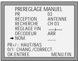 DAEWOO ST220 - Préreglage manuel - 5