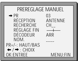 DAEWOO ST864 - Préreglage manuel - 3