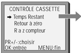 DAEWOO SVP2500-A - Temps de bande restant et durée d'enregistrement des cassettes - 1