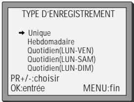 DAEWOO SVP2500-A - Programmation d'enregistrement normale - 3