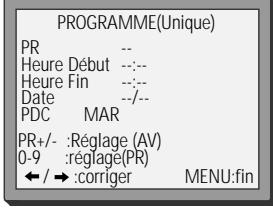 DAEWOO SVP2500-A - Programmation d'enregistrement normale - 5