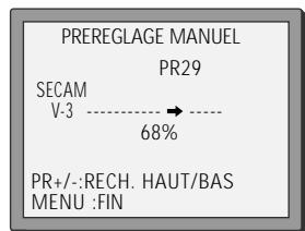 DAEWOO SVP2600 - Préréglage manuel - 4