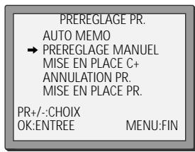 DAEWOO SVP2600 - Préréglage manuel - 1