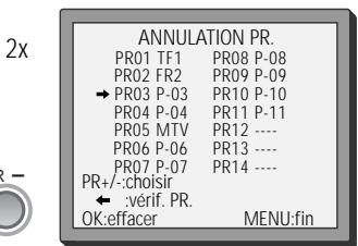 DAEWOO VQ236 - Effacer des chaînes - 10