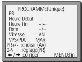 DAEWOO VQ236 - Programmation d'enregistrement normale - 7