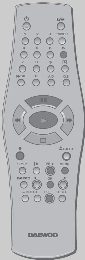 DAEWOO VQ236 - Branchement au téléviseur avec un câble d'antenne (sans cordon péritel) - 14
