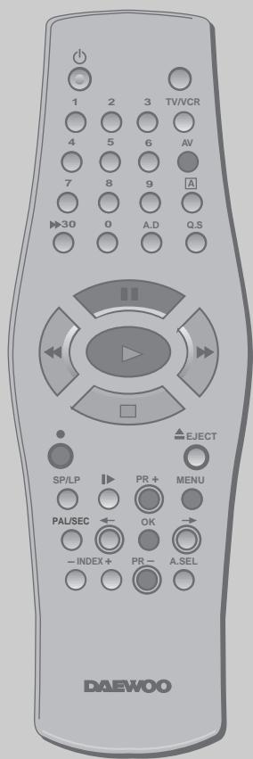 DAEWOO VQ253 - Branchement au téléviseur avec un câble d'antenne (sans cordon péritel) - 14