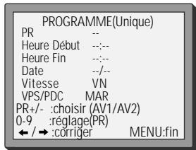 DAEWOO VQ253 - Programmation d'enregistrement normale - 7