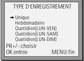 DAEWOO VQ253 - Programmation d'enregistrement normale - 6