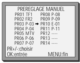 DAEWOO VQ997 - Noms de chaînes - 7
