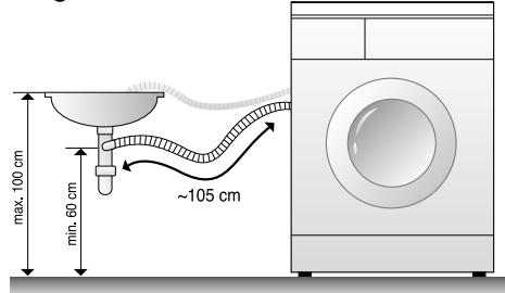 DAEWOO DWD-FC2282E - Installation pour la vidange - 1