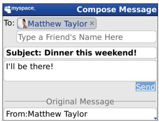 BLACKBERRY MYSPACE - Reply to a bulletin - 1