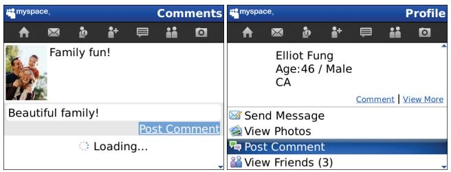 BLACKBERRY MYSPACE - Post a comment - 1