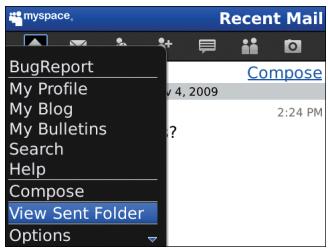BLACKBERRY MYSPACE - View only sent messages - 1