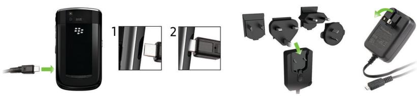 BLACKBERRY TOUR 9600 - Mise en charge de la batterie - 1