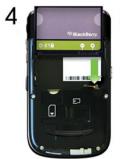 BLACKBERRY TOUR 9600 - Insertion de la carte SIM et de la batterie - 4