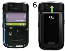 BLACKBERRY TOUR 9600 - Insertion de la carte SIM et de la batterie - 5