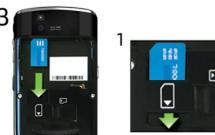 BLACKBERRY TOUR 9600 - Insertion de la carte SIM et de la batterie - 2
