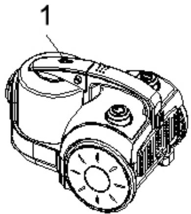 SUPPORTPLUS ASPIRATEUR CYCLONE SP-EZSS-1600 - 4). Indicateur signalant un bac à poussières plein - 1