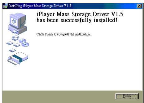 SUPPORTPLUS LECTEUR MP3 SP-MP3D-128 - Installation du pilote pour Windows 98 : - 2