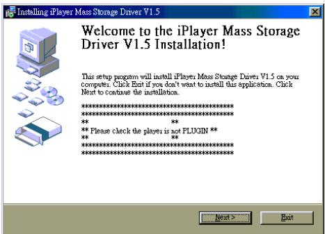 SUPPORTPLUS LECTEUR MP3 SP-MP3D-128 - Installation du pilote pour Windows 98 : - 1