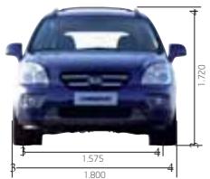 KIA CARENS - DIMENSIONS - 1