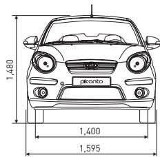 KIA PICANTO - DIMENSIONS - 2