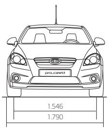 KIA PRO CEED - DIMENSIONS - 1