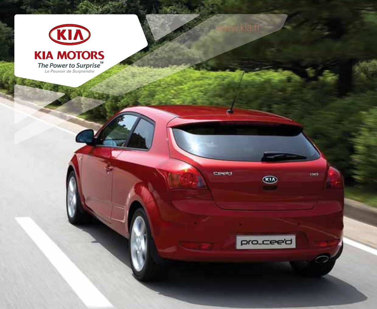 KIA PRO CEED - SPECIFICATIONS TECHNIQUES KIA pro_cee'd - 1