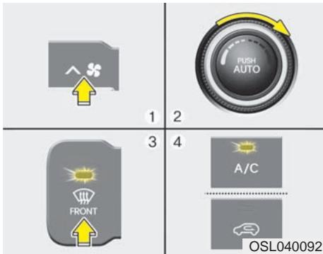 KIA SPORTAGE 3 - Dégivrage de la face interieure du pare-brise - 1