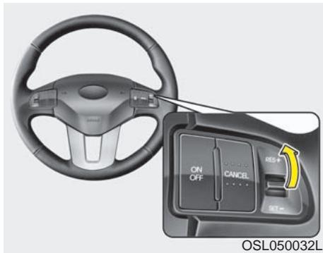 KIA SPORTAGE 3 - Pour régler le régulateur à une vitesse : - 2