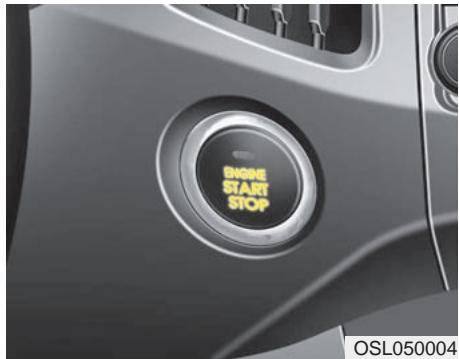 KIA SPORTAGE 3 - BOUTON DE DÉMARRAGE/ARRÊT DU MOTEUR (SI ÉQUIPÉ) - 1