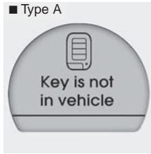 KIA OPTIMA 2011 - Avertissements à l'ACL (si équipé)   Key is not in vehicle   (La clé n'est pas dans le vehicule) - 1