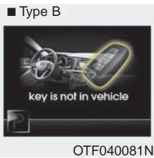 KIA OPTIMA 2011 - Avertissements à l'ACL (si équipé)   Key is not in vehicle   (La clé n'est pas dans le vehicule) - 2