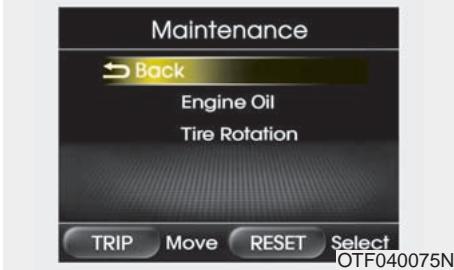KIA OPTIMA 2011 - Vidange d'huile (permutation des pneus) requisite - 3