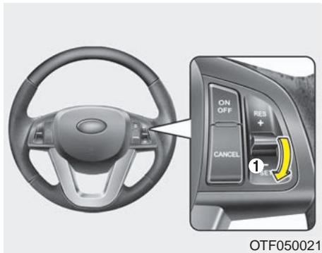 KIA OPTIMA 2011 - Pour régler le régulateur à une vitesse : - 1