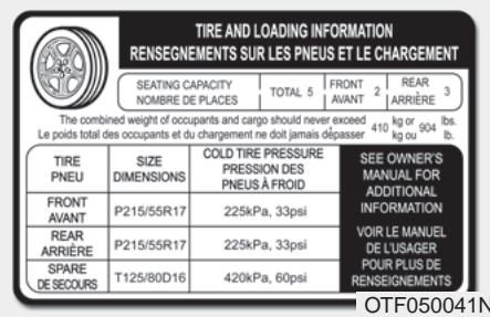 KIA OPTIMA 2011 - LIMITE DE CHARGE DU VEHICULE - 2