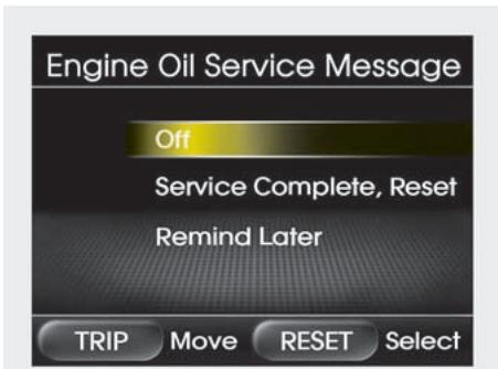 KIA OPTIMA 2011 - Vidange d'huile (permutation des pneus) requisite - 1